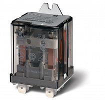 Силовое электромеханическое реле, монтаж в наконечники Faston 250 (6.3х0.8мм), 2CO 16A, контакты AgCdO, катушка 60В AC, степень защиты RTI, монтажный фланец, опции: нет | код 628280600000 | FINDER