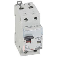 Выключатель автоматический дифференциальный DX3 6000 1п+N 16А С 300мА тип AС | код. 411024 | Legrand 