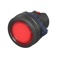 Головка кнопки плоская прозрачная без фиксации, красная | код M22P-FMLRP | DKC