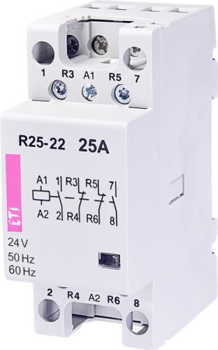 Контактор R 25-22 24V AC 25A (AC1) | код 002462341 | ETI Контактор R 25-22 24V AC 25A (AC1) | код 002462341 | ETI