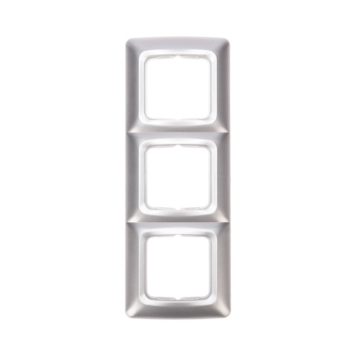 DEA Рамка 3-я горизонтальная Серебряный металлик KRANZ | код KR-78-0287 | KRANZ