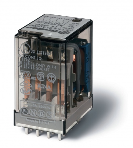 Миниатюрное универсальное электромеханическое реле, монтаж на печатную плату, 4CO 7A, контакты AgNi+Au, катушка 24В DC, степень защиты RTI, опции: нет | код 551490245000 | FINDER Миниатюрное универсальное электромеханическое реле, монтаж на печатную плату, 4CO 7A, контакты AgNi+Au, катушка 24В DC, степень защиты RTI, опции: нет | код 551490245000 | FINDER