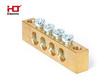 Шина PEN земля-ноль8x12мм 4/2 (4 группы/крепеж по краям) HLT | код 081-09-34 | HLT