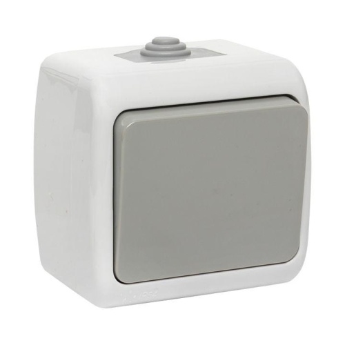 Мурманск Выключатель 1 -клавишный 10А IP54 серый | код EFV10-021-30-54 | EKF Мурманск Выключатель 1 -клавишный 10А IP54 серый | код EFV10-021-30-54 | EKF