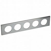 Рамка 5 постов CELIANE, фактурная сталь | код. 069110 | Legrand