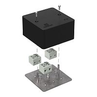 Коробка огнестойкая для кабель-канала 40-0460-FR6.0-6 Е15-Е120 RAL9005 85х85х45 (44 шт/кор) Промрукав | код 40-0460-9005-FR6.0-6 | ПРОМРУКАВ