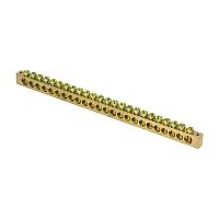 Шина PEN "ноль-земля" (8х12мм) 24 отверстия латунь крепеж по краям PROxima | код sn0-125-24-k | EKF