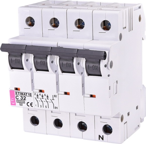 Автоматический выключатель ETIMAT 10 3p+N C 32А (10 kA) | код 002136719 | ETI Автоматический выключатель ETIMAT 10 3p+N C 32А (10 kA) | код 002136719 | ETI