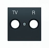 Накладка для TV-R розетки, серия SKY, цвет чёрный бархат 8550 NS | код 2CLA855000A1501 | ABB