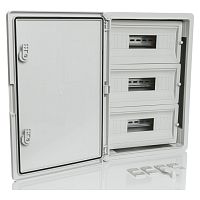 PP3106 Модульный пластиковый шкаф, IP65, УХЛ1., 350х500х190 на 45 модулей (15х3) Непр. Двр. | код PP3106 | Plastim