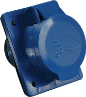 Розетка для скрытой проводки 2Р+Е 32А 220В IP44 | код. PSR41-032-3 | IEK