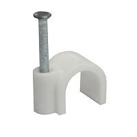 Крепеж кабеля круглый 9 мм, белый (упак. 50 шт) REXANT | код 07-4009 | REXANT