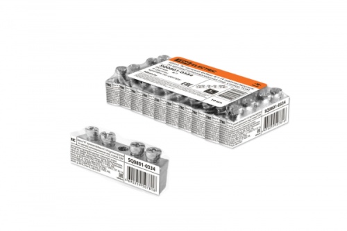 Шина N нулевая 6х9мм 4/1 (4 группы/крепеж по центру) никелированная инд. стикер TDM | код SQ0801-0334 | TDM Шина N нулевая 6х9мм 4/1 (4 группы/крепеж по центру) никелированная инд. стикер TDM | код SQ0801-0334 | TDM