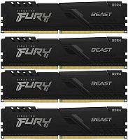 Память DDR4 4x8GB 3600MHz Kingston KF436C17BBK4/32 Fury Beast Black RTL Gaming PC4-28800 CL17 DIMM 288-pin 1.35В kit single rank с радиатором Ret | код 2001679 | Kingston