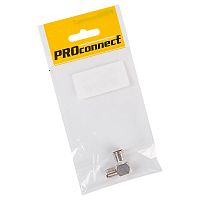 Переходник антенный, (гнездо F - гнездо TV), угловой (1шт.) (пакет) PROconnect | код 05-4312-4-7 | PROCONNECT