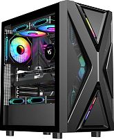 Корпус GMNG GG-CC101 черный без БП ATX 8x120mm 2x140mm 1xUSB2.0 1xUSB3.0 audio bott PSU | код 2002935 | GMNG