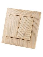 Выключатель на 2 направления 2 кл. 10А сосна Лама TDM | код SQ1815-0307 | TDM