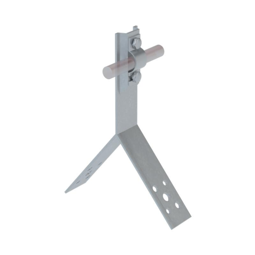 Коньковый держатель болтовой для прутка ? 5-10мм. Высота 100мм. Медь | код KDB-H100-D5-10 CU | КМ-профиль