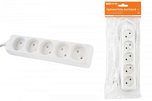 Удлинитель бытовой У5 5 гнезд, 3метра, без заземления, ПВС 2х0,75мм2 10А/250В TDM | код SQ1303-0221 | TDM