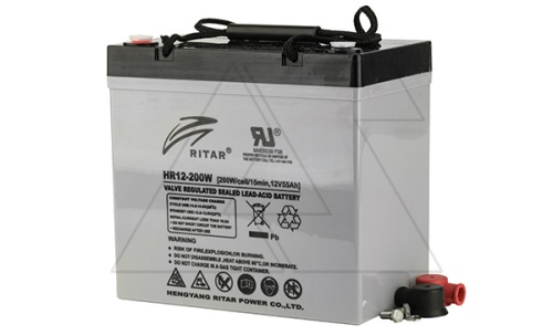 Батарея аккумуляторная Ritar HR12-200W, F11(M6), 12V/55Ah, 216x229x138 HxLxW, 16.5kg, 15 лет | код HR12-200W | HAC