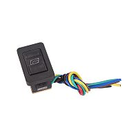 Выключатель (стеклоподъемника) клавишный 12V 20А (6с) (ON)-OFF-(ON) черный с подсветкой и проводом REXANT | код 36-4430 | REXANT