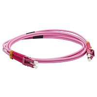 Патч-корд оптический LANMASTER, дуплексный, LC/PC-LC/PC, OM4, LSZH, 5.0 м | код LAN-2LC-2LC/OM4-5.0 | LANMASTER