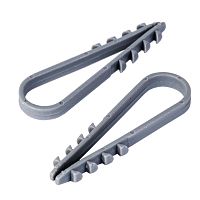 Дюбель-хомут нейлоновый PROconnect 11-18 мм, серый, упаковка 100 шт. | код 07-4502-3 | PROCONNECT