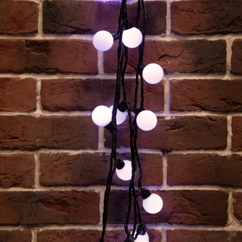 Гирлянда Мультишарики 38 мм, 10 м, черный ПВХ, 40 диодов, цвет белый | код 303-575 | NEON-NIGHT Гирлянда Мультишарики 38 мм, 10 м, черный ПВХ, 40 диодов, цвет белый | код 303-575 | NEON-NIGHT