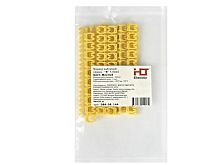 Маркер наборный - символ 4 желтый 1,5 мм2 HLT | код 084-08-105| HLT