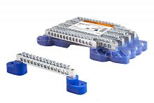 Шина N нулевая 6х9мм на двух угл. изоляторах 14 групп никелированная TDM | код SQ0801-0314 | TDM