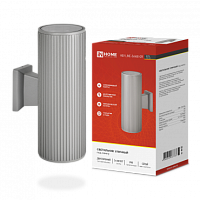 Светильник уличный двусторонний НБУ LINE-2хA60-GR алюминиевый под лампу 2хA60 E27 230B серый серии CITY IP65 IN HOME | код 4690612037783 | IN HOME