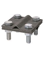 Зажим крестовой ЗКСГО25, горячеоцинкованный, стержень - провод 25-95 мм?/полоса 3х25 мм TDM | код SQ2401-0031 | TDM