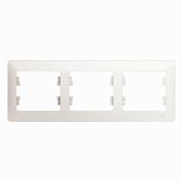 Рамка 3-м Glossa горизонт. перламутр | код. GSL000603 | Schneider Electric