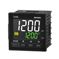 Температурный контроллер, c ПИД-регулятором и ЖК-дисплеем (4 разряда), корпус Ш48?В48мм, управляющий выход ТТР (NO - 3A 12V DC) + доп. выходы аварийной сигнализации (2?NO - 3A 250V AC), Uпит. 100…250V AC, IP50 (передняя панель) | код TX4S-24S (0) Бр