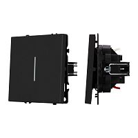 Механизм выключателя одноклавишный проходной LED SWT-NOBE-MKP1-SFPL-L-BK 230В 10А Arlight 054261