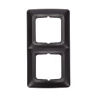 DEA Рамка 2-я горизонтальная Черный Металлик KRANZ | код KR-78-0346 | KRANZ