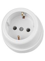 Розетка 2П+З открытой установки IP20 16А белая Ретро TDM | код SQ1806-0527 | TDM