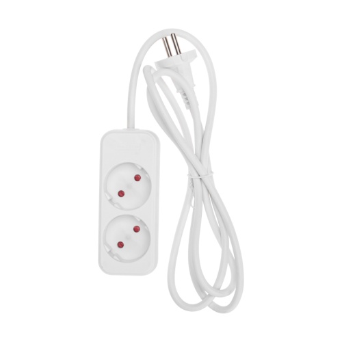 Удлинитель STANDARD 2 гнезда, 1,5м, 2х1,0мм?, б/з, белый REXANT | код 13-4000 | REXANT Удлинитель STANDARD 2 гнезда, 1,5м, 2х1,0мм?, б/з, белый REXANT | код 13-4000 | REXANT