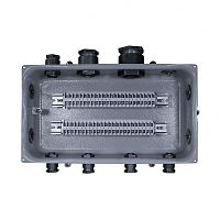 Коробка клеммная КЗНА-48 У2, 48 зажимов, IP54 (заглушка резиновая пирамидка) (ЭТ) | код ET013202 | Электротехник