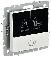 BRITE Кнопка звонка с инд. отел. 10А ВС10-1-9-БрБ бел. IEK | код BR-V14-2-10-K01 | IEK