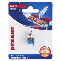 Тумблер 250В 3А (6c) ON-ON 2п Micro (MTS-202) блист. | код 06-0323-A | Rexant