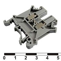 Клеммная колодка на DIN-рейку RUICHI PC 2.5, 32 А, 800 В, 1-проводное соединение, 24-12 AWG, PA66, корпус серый | код 80959 | Ruichi