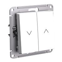 ATLASDESIGN 2-клавишный ВЫКЛЮЧАТЕЛЬ ДЛЯ ЖАЛЮЗИ, 2х сх.4, 10А, мех., БЕЛЫЙ | код ATN000119 | Systeme Electric