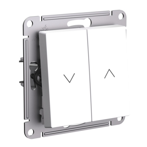 ATLASDESIGN 2-клавишный ВЫКЛЮЧАТЕЛЬ ДЛЯ ЖАЛЮЗИ, 2х сх.4, 10А, мех., БЕЛЫЙ | код ATN000119 | Systeme Electric