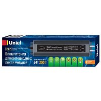 Блок питания ультратонкий 200Вт UET-VAF-200B67 24V IP67 2 выхода Металлический корпус TM | код UL-00007580 | Uniel