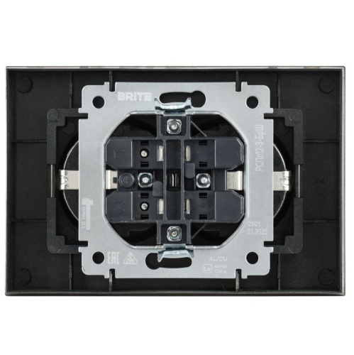 Розетка 2-м СП BRITE РСПл12-3-БрШ 16А в сборе с заземл. без защ. шторок плоская шампань IEK BR-R27-16-K37-F фото 3 Розетка 2-м СП BRITE РСПл12-3-БрШ 16А в сборе с заземл. без защ. шторок плоская шампань IEK BR-R27-16-K37-F фото 3
