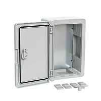 Корпус пластиковый с монтажной панелью ЩМП IP65 серая дверь 300х200х130 Промрукав | код PR08.26480 | ПРОМРУКАВ