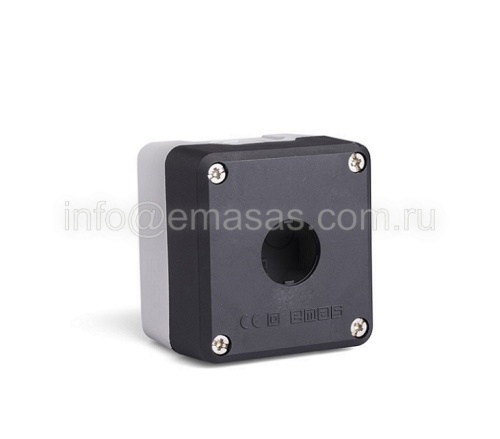 P1BOS Корпус пост 1-кнопочный черно-серый | код P1BOS | EMAS P1BOS Корпус пост 1-кнопочный черно-серый | код P1BOS | EMAS