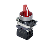 Переключатель на 3 положения с фиксацией и подсветкой, красный, 1NС, 220V AC/DC, IP65, металл MTB4-BK34723 | код 137181 | MEYERTEC