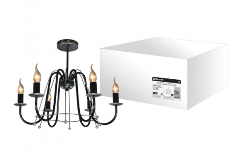 Люстра НСБ-11-03-6х40 «Контур» черный с серебром 6х40Вт E14 TDM | код SQ0370-0025 | TDM Люстра НСБ-11-03-6х40 «Контур» черный с серебром 6х40Вт E14 TDM | код SQ0370-0025 | TDM